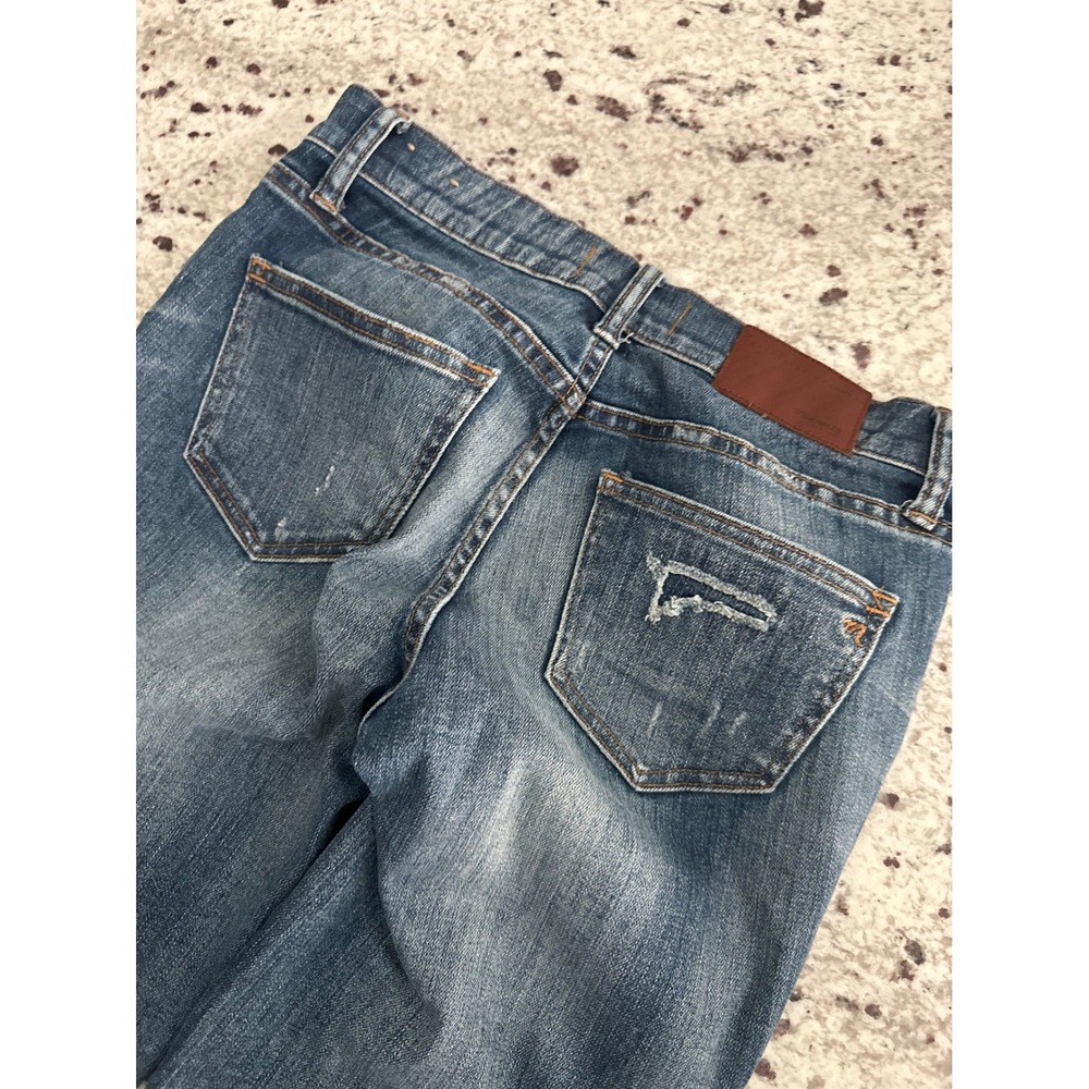 Madewell Skinny Skinny Jeans Medium Wash Distressed Blue Mid Rise Size 26 - Picture 4 of 7